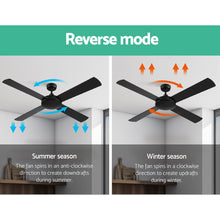 Load image into Gallery viewer, 52'' Ceiling Fan w/Remote - Black