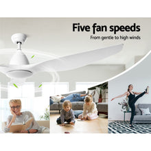 Load image into Gallery viewer, 64'' DC Motor Ceiling Fan With Light LED Remote Control Fans 3 Blades