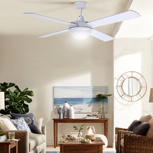 Load image into Gallery viewer, Devanti 52'' Ceiling Fan w/Light w/Remote Timer - White