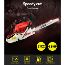 Load image into Gallery viewer, Giantz Petrol Chainsaw Commercial 52cc E-Start 20 Oregon Bar Pruning Chain Saw
