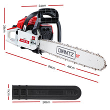 Load image into Gallery viewer, Giantz Chainsaw Petrol 52CC 20" Bar Commercial E-Start Pruning Chain Saw White,Giantz Chainsaw Petrol 52CC 20" Bar Commercial E-Start Pruning Chain Saw White