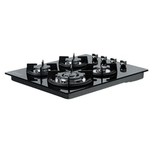 Load image into Gallery viewer, Devanti Gas Cooktop 60cm 4 Burner Glass Cook Top Cooker Stove Hob NG LPG Black