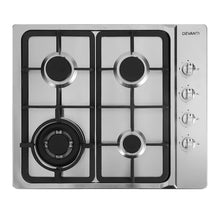 Load image into Gallery viewer, Devanti Gas Cooktop 60cm Kitchen Stove 4 Burner Cook Top NG LPG Stainless Steel Silver