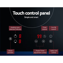 Load image into Gallery viewer, Devanti Induction Cooktop 30cm Electric Stove Ceramic Cook Top Kitchen Cooker