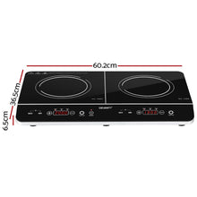 Load image into Gallery viewer, Devanti Electric Induction Cooktop 60cm Portable Kitchen Ceramic Glass Cooker