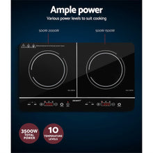 Load image into Gallery viewer, Devanti Electric Induction Cooktop 60cm Portable Kitchen Ceramic Glass Cooker