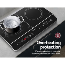 Load image into Gallery viewer, Devanti Electric Induction Cooktop 60cm Portable Kitchen Ceramic Glass Cooker