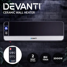 Load image into Gallery viewer, Devanti 2000W Wall Mounted Panel Heater - Black