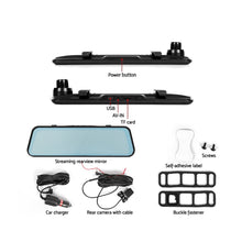 Load image into Gallery viewer, UL-tech 1080P Dash Camera 9.66" Front Rear View