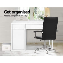 Load image into Gallery viewer, Metal Desk With Storage Cabinets - White
