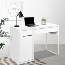 Load image into Gallery viewer, Metal Desk With Storage Cabinets - White