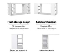 Load image into Gallery viewer, 3 Level Desk with Storage & Bookshelf - White