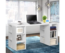 Load image into Gallery viewer, 3 Level Desk with Storage & Bookshelf - White