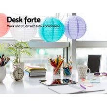 Load image into Gallery viewer, Artiss Foldable Desk with Bookshelf - White