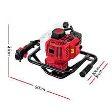 Load image into Gallery viewer, Giantz 92CC Post Hole Digger Motor Only Petrol Engine Red