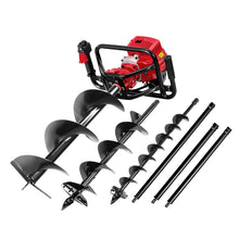 Load image into Gallery viewer, Giantz 92CC Petrol Post Hole Digger Drill Borer Fence Extension Auger Bits