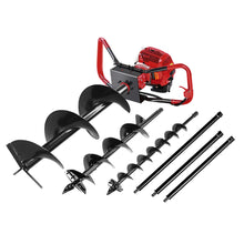 Load image into Gallery viewer, Giantz 80CC Petrol Post Hole Digger Drill Borer Fence Extension Auger Bits