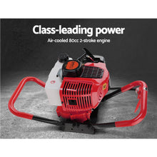 Load image into Gallery viewer, Giantz 80CC Petrol Post Hole Digger Drill Borer Fence Extension Auger Bits