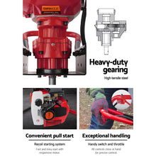 Load image into Gallery viewer, Giantz 80CC Petrol Post Hole Digger Drill Borer Fence Extension Auger Bits