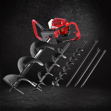 Load image into Gallery viewer, Giantz 80CC Petrol Post Hole Digger Drill Borer Fence Extension Auger Bits