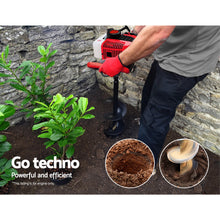 Load image into Gallery viewer, Giantz Post Hole Digger Only 66CC Petrol Motor Drill Borer Fence Auger Bits