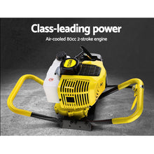 Load image into Gallery viewer, 80CC Petrol Post Hole Digger Drill Extension Auger Bits Borer Fence