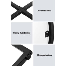 Load image into Gallery viewer, Marble Effect Round Black Metal Coffee Table