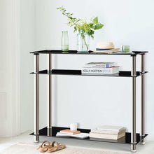 Load image into Gallery viewer, Artiss Entry Hall Console Table - Black & Silver