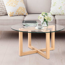 Load image into Gallery viewer, Tempered Glass Round Coffee Table - Beige
