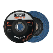 Load image into Gallery viewer, Giantz 100 PCS Zirconia Sanding Flap Disc 5" 125mm 80Grit Angle Grinding Wheel
