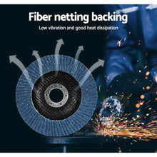 Load image into Gallery viewer, Giantz 100 PCS Zirconia Sanding Flap Disc 5" 125mm 80Grit Angle Grinding Wheel
