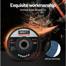 Load image into Gallery viewer, Giantz 100 PCS Zirconia Sanding Flap Disc 5" 125mm 80Grit Angle Grinding Wheel