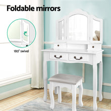 Load image into Gallery viewer, Provincial Dressing Table with Stool and Mirror