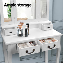 Load image into Gallery viewer, Provincial Dressing Table with Stool and Mirror