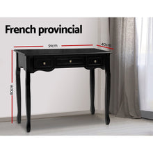 Load image into Gallery viewer, 3 Drawers Hallway Console Table - Black