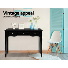 Load image into Gallery viewer, 3 Drawers Hallway Console Table - Black