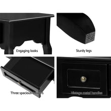 Load image into Gallery viewer, 3 Drawers Hallway Console Table - Black