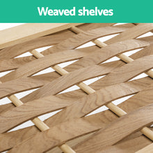 Load image into Gallery viewer, Artiss 4-tier Shoe Rack 12 Pairs Shoe Storage Weaved Shelves Solid Wood Frame