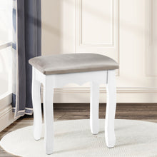 Load image into Gallery viewer, Artiss Dressing Table Stool Makeup Chair Bedroom Vanity Velvet Fabric Grey