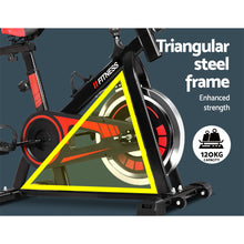 Load image into Gallery viewer, Everfit Spin Bike Exercise Bike Flywheel Cycling Home Gym Fitness 120kg