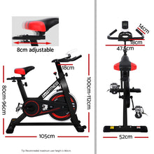 Load image into Gallery viewer, Everfit Spin Bike Exercise Bike Flywheel Cycling Home Gym Fitness Indoor Cardio