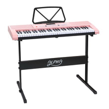 Load image into Gallery viewer, Alpha 61 Key Lighted Electronic Piano Keyboard LED Electric Holder Music Stand