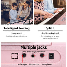 Load image into Gallery viewer, Alpha 61 Key Lighted Electronic Piano Keyboard LED Electric Holder Music Stand