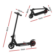Load image into Gallery viewer, Electric Scooter 130W 16KM/H LED Light Folding Portable For Kids Teens Black
