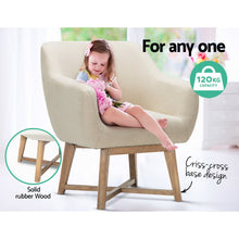 Load image into Gallery viewer, Artiss Fabric Tub Lounge Armchair - Beige