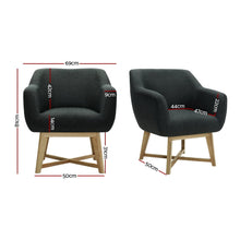 Load image into Gallery viewer, Artiss Aston Tub Accent Chair Charcoal
