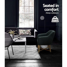 Load image into Gallery viewer, Artiss Aston Tub Accent Chair Charcoal