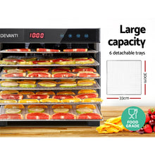 Load image into Gallery viewer, 6 Trays Commercial Stainless Steel Food Dehydrator
