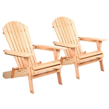 Load image into Gallery viewer, Gardeon Set of 2 Patio Furniture Outdoor Chairs Beach Chair Wooden Adirondack Garden Lounge