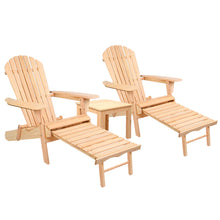 Load image into Gallery viewer, Gardeon 3 Piece Outdoor Beach Chair and Table Set
